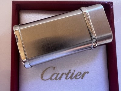 Cartier Briquet CA120116 Finition Platine Livrets Garantie Et Boîte NOS