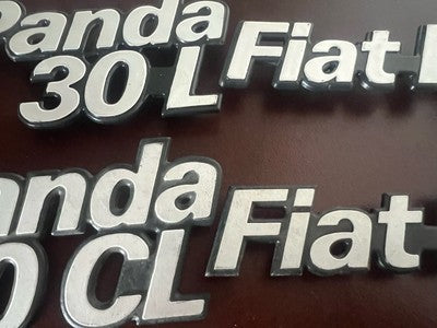 🔴 FIAT PANDA stemmi auto emblema fregio logo 30 30L CL 4 PEZZI