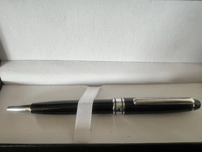 Balenciaga Stift Kugel Lack Schwarz Leisten Chrom Schreibt 