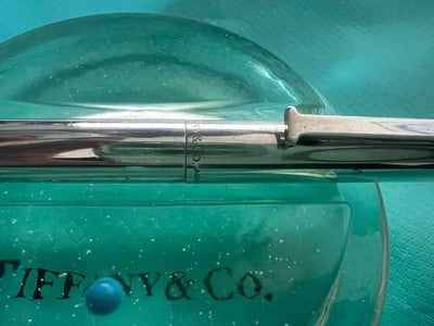 Tiffany &amp; Co Stylo-Plume Sphère Argent Massif 925 Sterling Forte Poids Écrit 