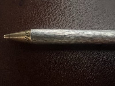 BIC Ballpoint Pen SILVER 800 Engraved Bas Relief Rare Vintage Jewelry
