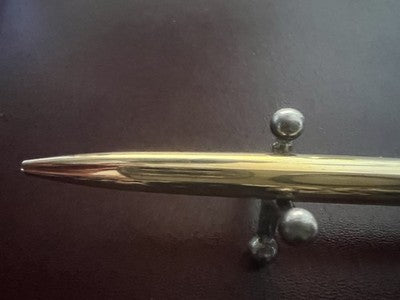 OMAS Golden Ballpoint Pen Shiny Metal Italy Writes Vintage 70s 