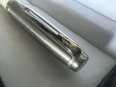 🔴 WATERMAN penna sfera Embleme cromata satinata panna profili lucidi scrive