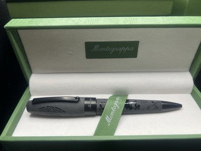 🔴 MONTEGRAPPA penna sfera Fortuna teschio Crowned Skull Edizione Limitata NOS