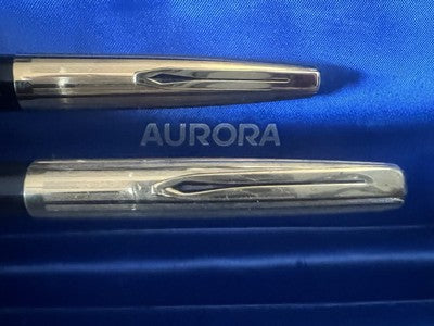 🔴 AURORA penna stilografica 98 pennino ORO M e sfera scrivono vintage B