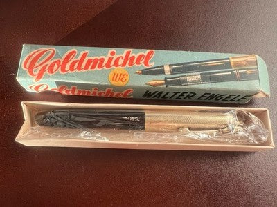 🔴 GOLDMICHEL penna stilografica celluloide Germany 810 leva scrive vintage '40