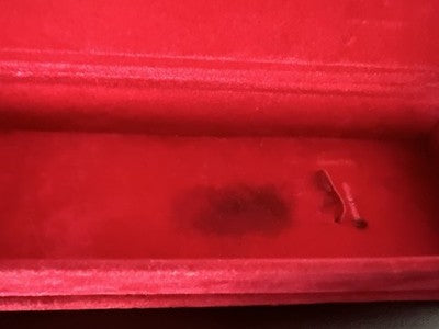 🔴 LANCASTER scatola cronografo rossa velluto con certificato istruzioni vintage