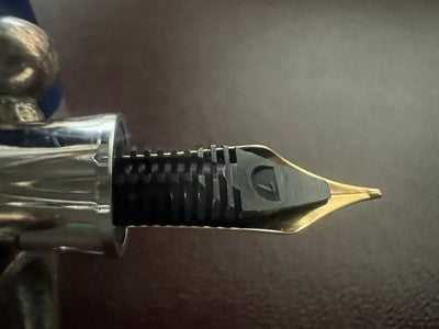 🔴 LABAN Britannia Füllfederhalter, blauer Lack, M-Feder, neu, NOS (ungetragen)