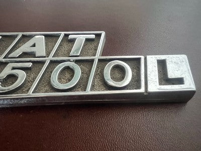 🔴 FIAT 500L stemma auto emblema fregio logo scritta metallo vintage B