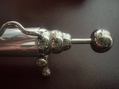 Jean Pierre Lepine Stylo-Plume Sphère Zig Zag Français Chrome Écrit Vintage 