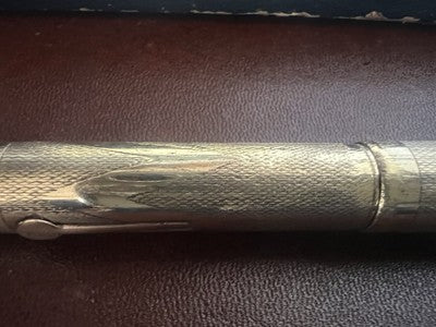 🔴 WATERMAN'S penna stilografica 52 placcata pennino ORO a leva scrive vintage