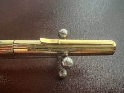 Red Aurora Hastil Fountain Pen Vermeil Silver 925 Gold Plated Vintage