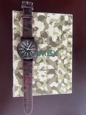🔴 TIMEX orologio uomo quarzo militare camouflage Camper da campo