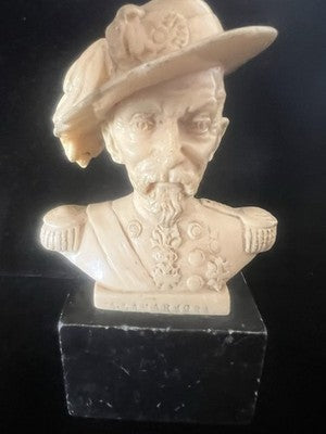 🔴 LAMAROMORA statua scultura busto generale fondatore Bersaglieri h15 vintage