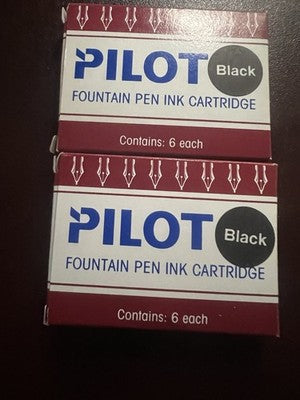 🔴 PILOT cartucce nero IC-50 per stilografica 2 confezioni 12 PEZZI