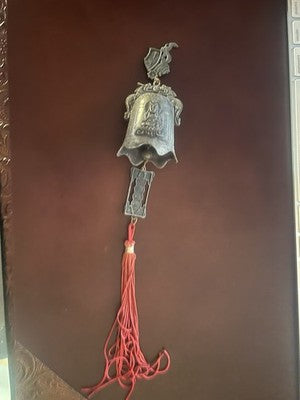 TIMBRE Campanilla Bell Ritual Buddhist Dragones Inscripciones Chinas 