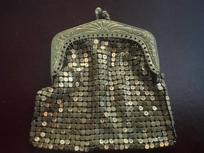 Geldbörse Mit Goldener Metallmasche Belle Époque Vintage