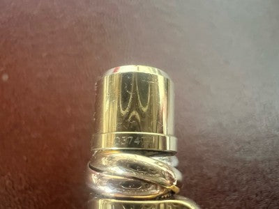 🔴 CARTIER penna sfera Trinity Vendome bordeaux placcata oro scrive con astuccio