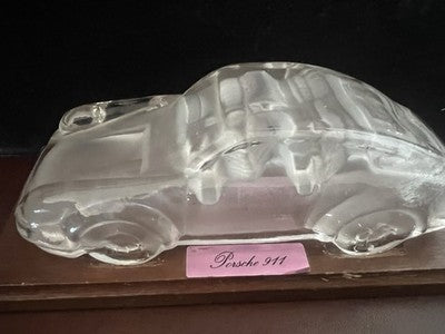 🔴 PORSCHE 911 modellino auto vetro tridimensionale 1:24 fermacarte scrivania
