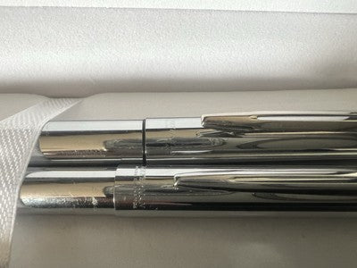 🔴 WATERMAN penna stilografica Graduate cromata punta F con penna sfera