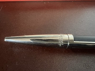 🔴 DUPONT penna sfera DEFI nera profili finitura palladio scrive con astuccio