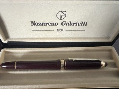 of Nazareth Gabrielli Pen Fountain Pen Bordeaux A Piston Pen F Pencil Case