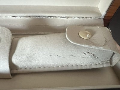 Tibaldi Schachtel Box Stift Bentley Leder Blau Holz Wurzelholz Tür Stifte A