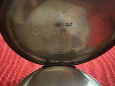 Montre Poche Argent 800 Oeil de Boeuf Fonctionne Seltener Vintage 