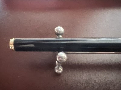 RONSON Stylo À Plume Laque Noire Nib M Boîte Garantie Vintage