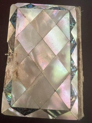 🔴 Libro di preghiere La Via del Paradiso del 1892 mosaico effetto madreperla