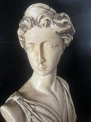 Artemis Diana Büste Kopf Göttin Römer Greek Statue Skulptur Marmor Vintage 