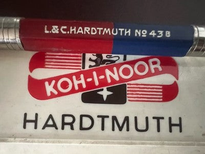 Hardtmuth L. & C. Pencil No. 43B Bicolor KOH-I-NOOR Rare Vintage
