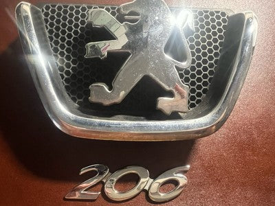 🔴 PEUGEOT 206 stemmi auto emblemi fregi targhette 9628688677 codice 2 PEZZI