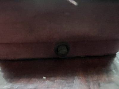 🔴 Nummerierte Ohrringbox, Stoffetui, antiker Verschluss, 1920 