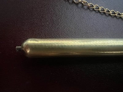 Pencil Mechanical Retractable Foil Gold 18 K Pendant Chatelaine Antique B