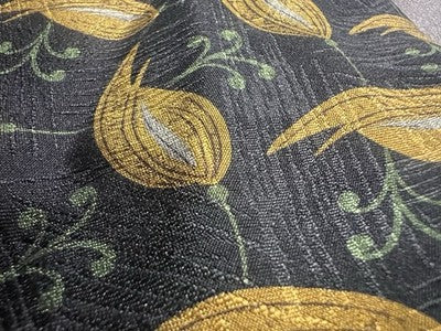 🔴 GIORGIO ARMANI cravatta uomo seta fantasia oro verde nero vintage