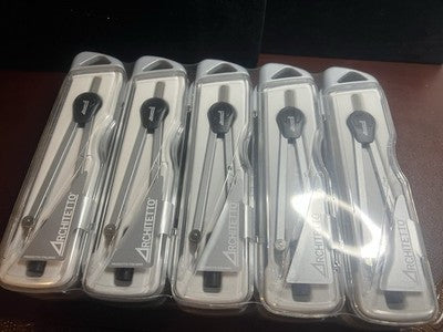 Architect Divider Metal Professional Sealed Italian Lot 10 Pieces 