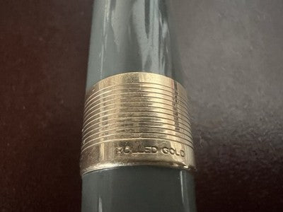 🔴 PEN CO penna stilografica grigia 53 pennino a diamante ORO 14 kt vintage