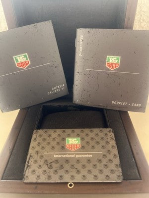 🔴 TAG HEUER box scatola orologio astuccio Autavia Calibro II libretti GARANZIA