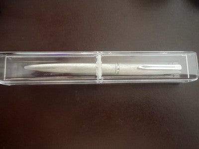 🔴 AURORA penna sfera 98 tutta metallo satinato spazzolato scrive vintage