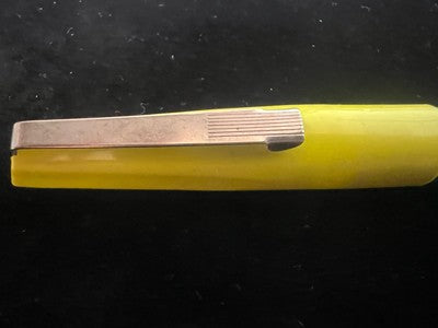 🔴 LASTILO penna stilografica verde gialla fluo con pistone mai usata vintage