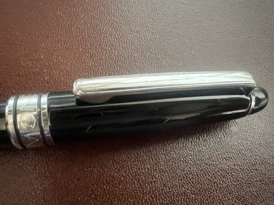 Balenciaga Stift Kugel Lack Schwarz Leisten Chrom Schreibt 