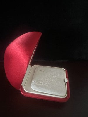 🔴 Scatola DODO box originale per orecchini tessuto lucido rosso anni ’90/2000