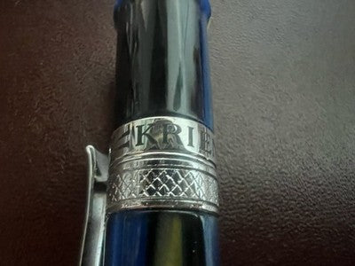 Krien Stylo-Plume à Bille Harnais Lumière Irisé Chrome Rotation Écrit Vintage