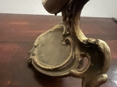 🔴 Espositore orologio tasca gancio vano a conchiglia ottone massiccio vintage