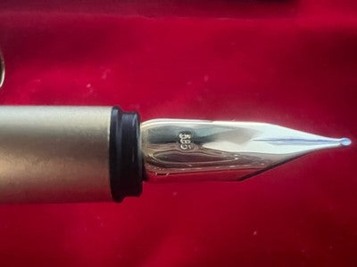 Montblanc Pen Fountain Pen Noblesse Pen Gold 14 KT With Pencil Case 