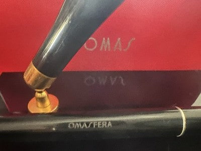 Grand-Mère Sphère Porte-Plume Base Verre Fumé Omassfera de Bureau Vintage