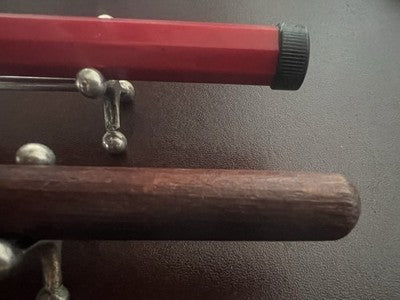 Lot 2 Feinminenstifte Mine Rot 10 Beidseitig + Reig Holz Scrivono Vintage