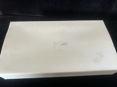 🔴 NIJI Kugelschreiber aus Kirschholz mit Schlüsselanhänger-Etui, Vintage, NOS 