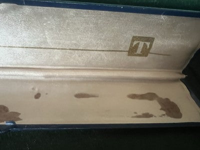 Tissot Box Watch Case Box Blue Spots Vintage